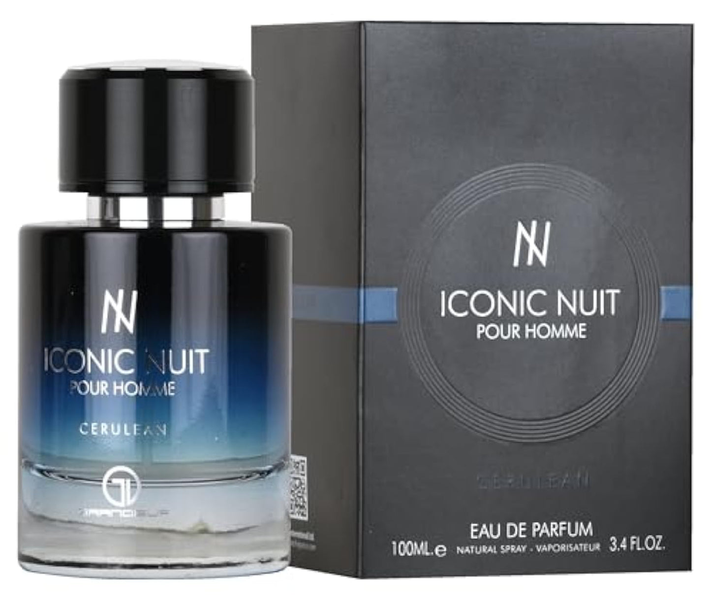 Iconic Nuit Pour Homme Cerulean Eau de Parfum By Grandeur Elite 3.4 oz